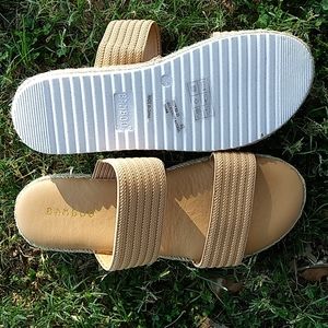 New Double Bands Slip On Sandals